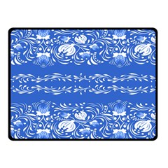 Blue flowers Double Sided Fleece Blanket (Small) 