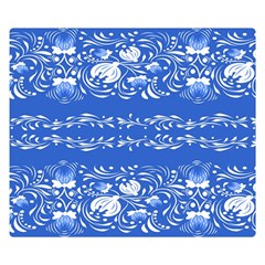 Blue flowers Double Sided Flano Blanket (Small) 