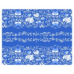 Blue Flowers Double Sided Flano Blanket (medium)  by Eskimos