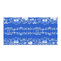 Blue Flowers Satin Wrap by Eskimos