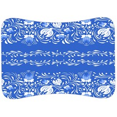 Blue Flowers Velour Seat Head Rest Cushion by Eskimos