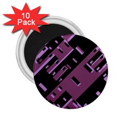 Dark Geometric Shapes Print Pattern 2 25  Magnets (10 Pack) 