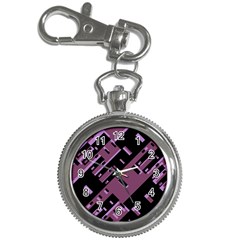 Dark Geometric Shapes Print Pattern Key Chain Watches by dflcprintsclothing