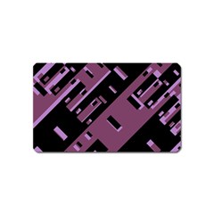 Dark Geometric Shapes Print Pattern Magnet (name Card) by dflcprintsclothing