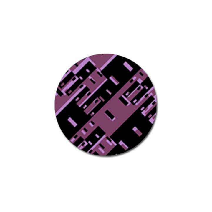 Dark Geometric Shapes Print Pattern Golf Ball Marker