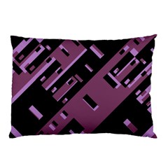 Dark Geometric Shapes Print Pattern Pillow Case by dflcprintsclothing