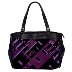 Dark Geometric Shapes Print Pattern Oversize Office Handbag by dflcprintsclothing