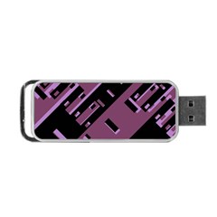 Dark Geometric Shapes Print Pattern Portable Usb Flash (two Sides)