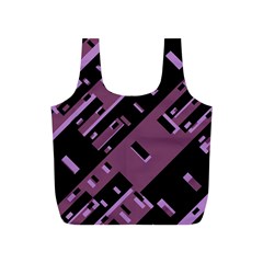 Dark Geometric Shapes Print Pattern Full Print Recycle Bag (s)