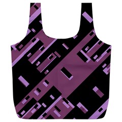 Dark Geometric Shapes Print Pattern Full Print Recycle Bag (xl) by dflcprintsclothing