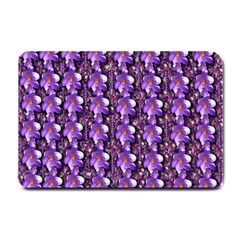 Flowers Into A Decorative Field Of Bloom Popart Small Doormat  by pepitasart