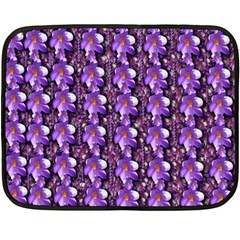 Flowers Into A Decorative Field Of Bloom Popart Double Sided Fleece Blanket (mini)  by pepitasart