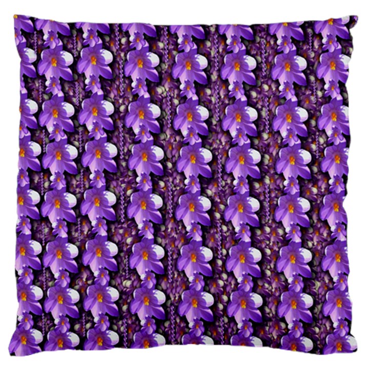 Flowers Into A Decorative Field Of Bloom Popart Large Cushion Case (One Side)