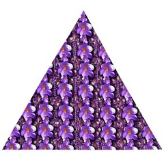 Flowers Into A Decorative Field Of Bloom Popart Wooden Puzzle Triangle by pepitasart