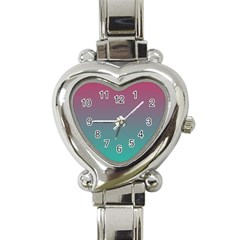 Teal Sangria Heart Italian Charm Watch by SpangleCustomWear