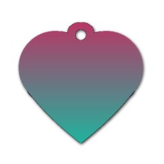 Teal Sangria Dog Tag Heart (one Side) by SpangleCustomWear