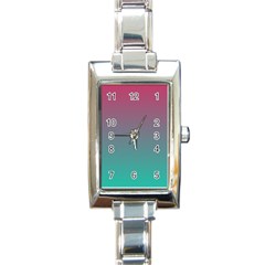 Teal Sangria Rectangle Italian Charm Watch by SpangleCustomWear