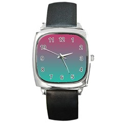 Teal Sangria Square Metal Watch by SpangleCustomWear