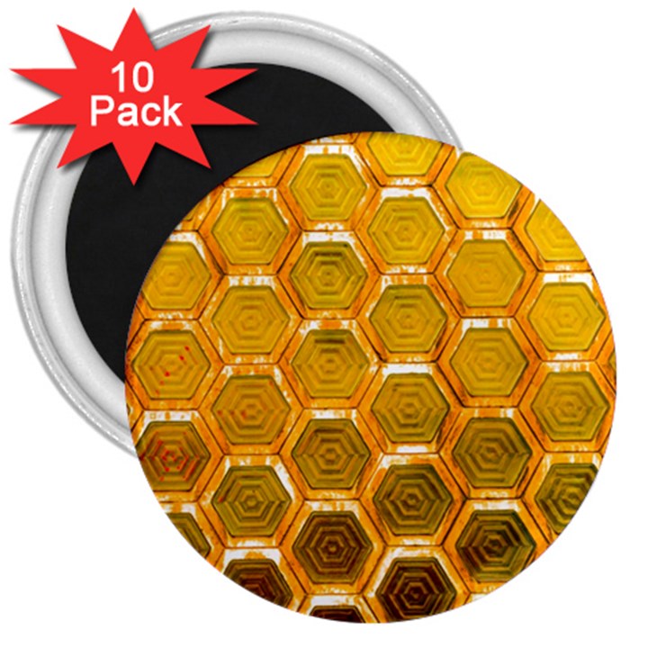 Hexagonal Windows 3  Magnets (10 pack) 