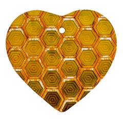 Hexagonal Windows Heart Ornament (two Sides) by essentialimage365