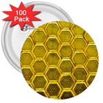 Hexagon Windows 3  Buttons (100 pack)  Front