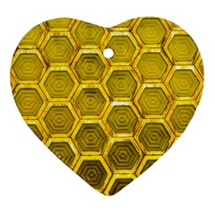 Hexagon Windows Heart Ornament (two Sides) by essentialimage365