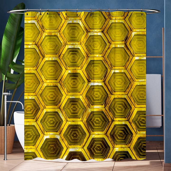 Hexagon Windows Shower Curtain 60  x 72  (Medium) 