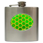 Hexagon Window Hip Flask (6 oz) Front