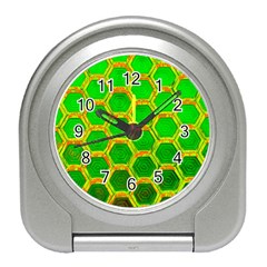 Hexagon Window Travel Alarm Clock by essentialimage365