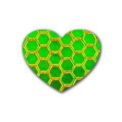 Hexagon Window Heart Coaster (4 Pack)  by essentialimage365