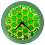 Hexagon Window Color Wall Clock Front