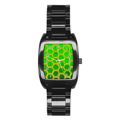 Hexagon Window Stainless Steel Barrel Watch by essentialimage365