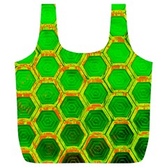 Hexagon Window Full Print Recycle Bag (xl) by essentialimage365