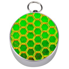 Hexagon Window Silver Compasses