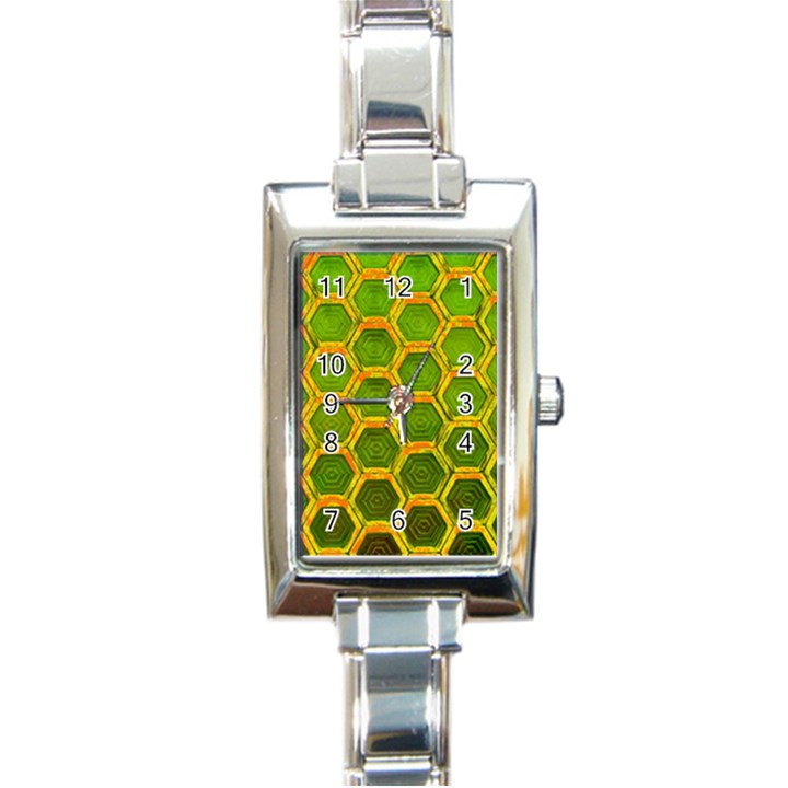 Hexagon Windows Rectangle Italian Charm Watch