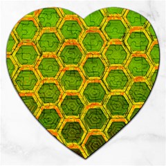 Hexagon Windows Jigsaw Puzzle (heart) by essentialimage365