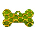 Hexagon Windows Dog Tag Bone (Two Sides) Front