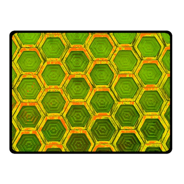 Hexagon Windows Double Sided Fleece Blanket (Small) 