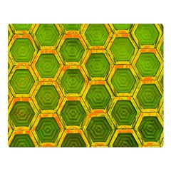 Hexagon Windows Double Sided Flano Blanket (large)  by essentialimage365