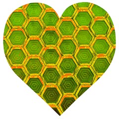 Hexagon Windows Wooden Puzzle Heart by essentialimage365