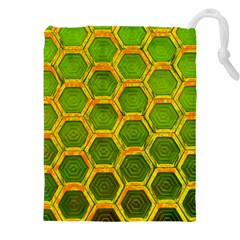 Hexagon Windows Drawstring Pouch (4xl) by essentialimage365