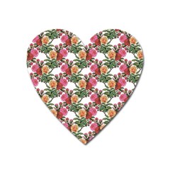 Flowers Pattern Heart Magnet by goljakoff