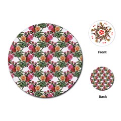 Flowers Pattern Playing Cards Single Design (round) by goljakoff