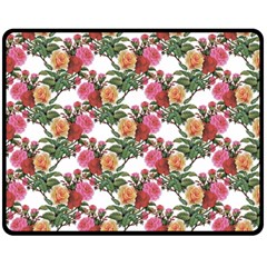 Flowers Pattern Fleece Blanket (medium)  by goljakoff