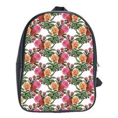 Flowers Pattern School Bag (xl) by goljakoff