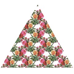 Flowers Pattern Wooden Puzzle Triangle by goljakoff