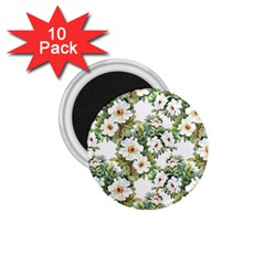 White Flowers 1 75  Magnets (10 Pack)  by goljakoff