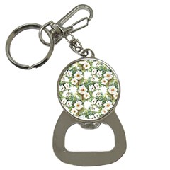 White Flowers Bottle Opener Key Chain by goljakoff