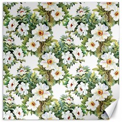 White Flowers Canvas 12  X 12  by goljakoff