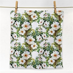 White Flowers Face Towel by goljakoff